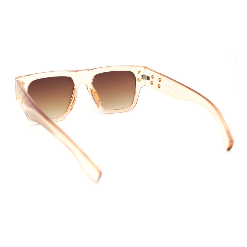 Stylish Squared Flat Top Thick Horn Rim Sunglasses