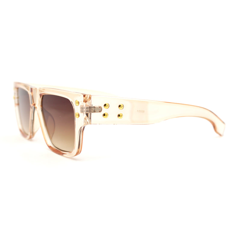 Stylish Squared Flat Top Thick Horn Rim Sunglasses