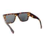 Stylish Squared Flat Top Thick Horn Rim Sunglasses