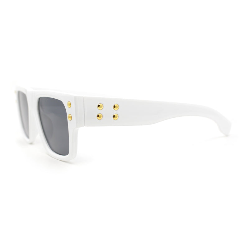 Stylish Squared Flat Top Thick Horn Rim Sunglasses