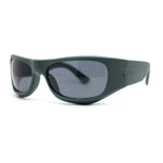 90s Styling Sport Wrap Runway Trend Plastic Sunglasses