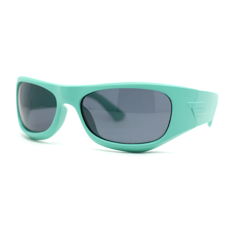 90s Styling Sport Wrap Runway Trend Plastic Sunglasses
