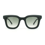 Womens Retro Beveled Frame Horn Rim Rectangular Sunglasses