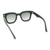 Womens Retro Beveled Frame Horn Rim Rectangular Sunglasses