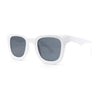 Womens Retro Beveled Frame Horn Rim Rectangular Sunglasses