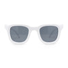 Womens Retro Beveled Frame Horn Rim Rectangular Sunglasses