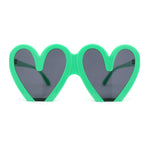 Womens Retro Valentines Day Heart Shape Lovely Plastic Sunglasses