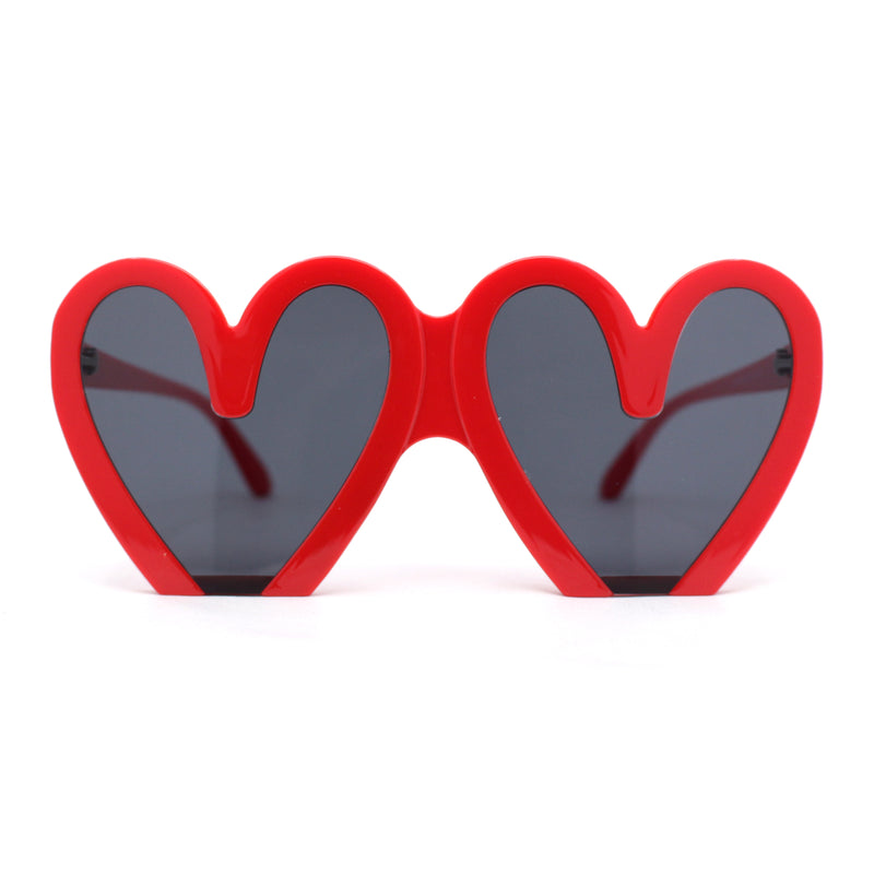 Womens Retro Valentines Day Heart Shape Lovely Plastic Sunglasses