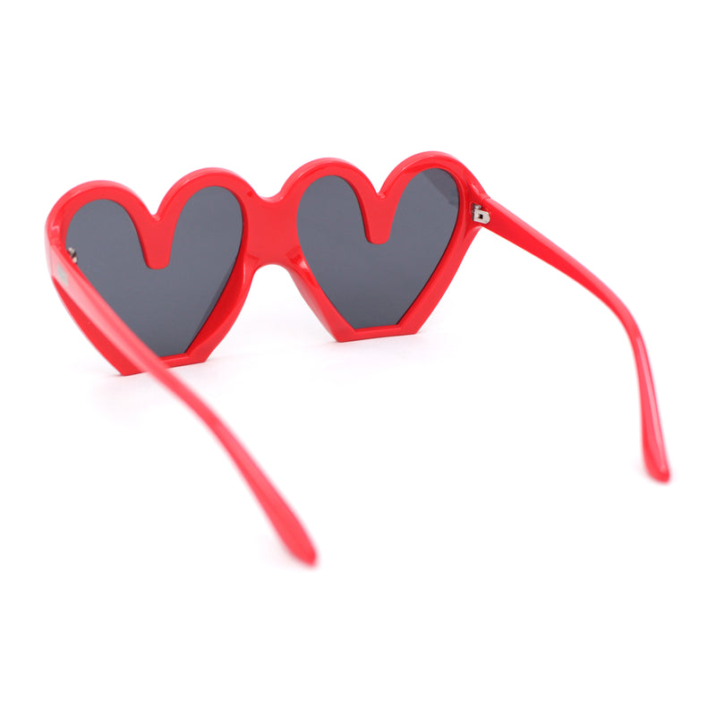 Womens Retro Valentines Day Heart Shape Lovely Plastic Sunglasses