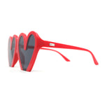 Womens Retro Valentines Day Heart Shape Lovely Plastic Sunglasses