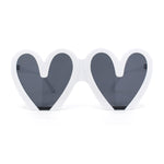 Womens Retro Valentines Day Heart Shape Lovely Plastic Sunglasses