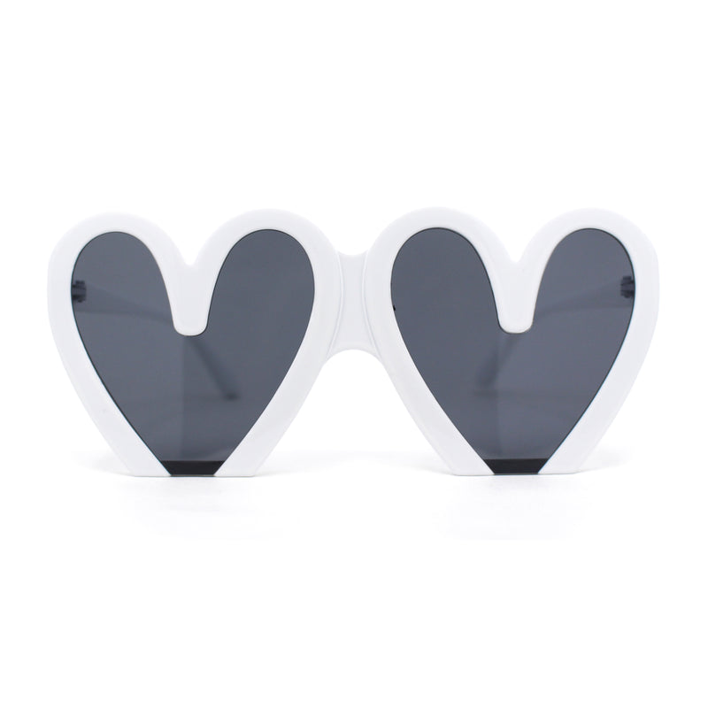 Womens Retro Valentines Day Heart Shape Lovely Plastic Sunglasses