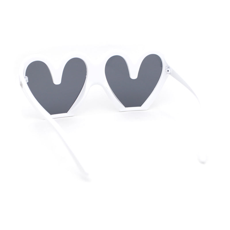 Womens Retro Valentines Day Heart Shape Lovely Plastic Sunglasses