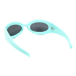 Retro Futurism Wrap Sport Thick Plastic Oval Sunglasses