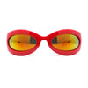 Retro Futurism Wrap Sport Thick Plastic Oval Sunglasses