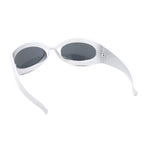 Retro Futurism Wrap Sport Thick Plastic Oval Sunglasses