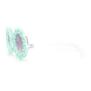 Girls Kids Size Daisy Jewel Trim Plastic Round Circle Lens Sunglasses