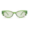 Snake Serpent Jewel Womens Mod Oval Thick Horn Sunglasses