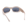 Trendy Exaggerated Curved Sport 90s Plastic Runway Sunglasses