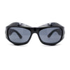Trendy Exaggerated Curved Sport 90s Plastic Runway Sunglasses