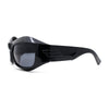 Trendy Exaggerated Curved Sport 90s Plastic Runway Sunglasses