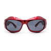 Trendy Exaggerated Curved Sport 90s Plastic Runway Sunglasses