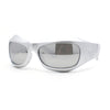 Trendy Exaggerated Curved Sport 90s Plastic Runway Sunglasses