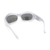 Trendy Exaggerated Curved Sport 90s Plastic Runway Sunglasses