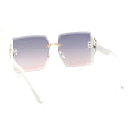 Womens Butterfly Jewelry Hinge Diva Rimless Plastic Sunglasses