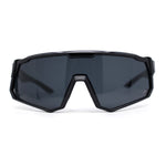 Mens Mirrored Paint Splatter 80s Shield Plastic Sport Sunglasses