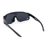 Mens Mirrored Paint Splatter 80s Shield Plastic Sport Sunglasses