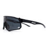 Mens Mirrored Paint Splatter 80s Shield Plastic Sport Sunglasses