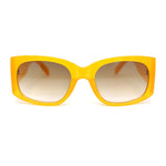 Womens Thick Temple Mod Fashion Rectangle Plastic Chic Sunglasses