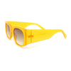 Womens Thick Temple Mod Fashion Rectangle Plastic Chic Sunglasses