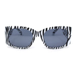 Womens Thick Temple Mod Fashion Rectangle Plastic Chic Sunglasses