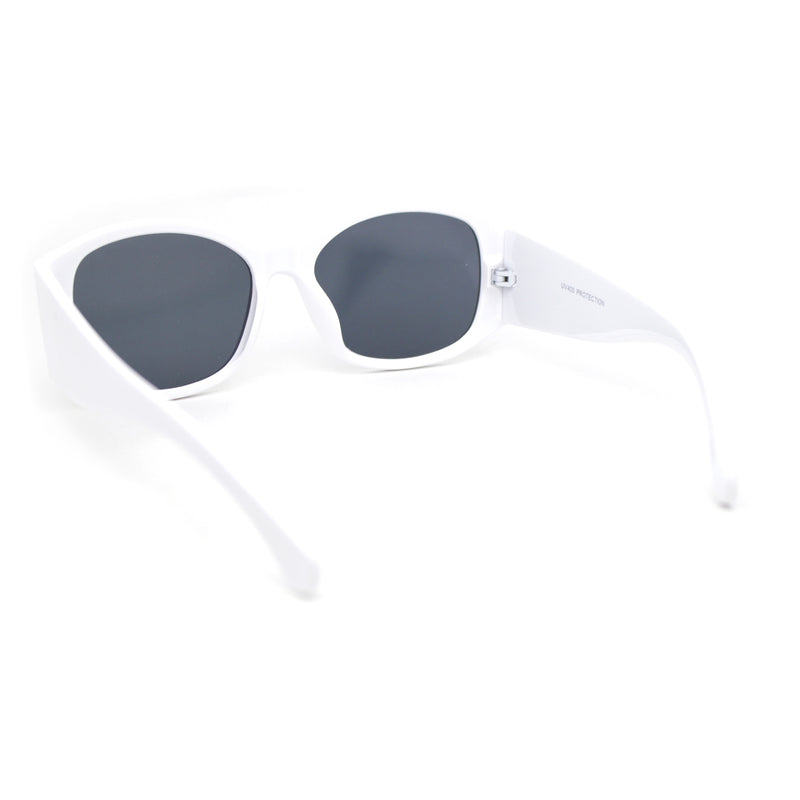 Mod Fashion Womens Thick Temple Plastic Rectangle Sunglasses