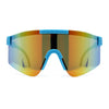 Boys Kids Rimless Color Mirror Neon Wrap Curved Sport Sunglasses