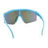 Boys Kids Rimless Color Mirror Neon Wrap Curved Sport Sunglasses