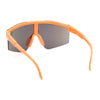 Boys Kids Rimless Color Mirror Neon Wrap Curved Sport Sunglasses