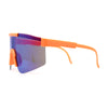 Boys Kids Rimless Color Mirror Neon Wrap Curved Sport Sunglasses