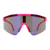 Boys Kids Rimless Color Mirror Neon Wrap Curved Sport Sunglasses