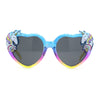 Girls Kids Unicorn Badge Tie Dye Glitter Plastic Hippie Sunglasses