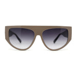 Womens Flat Top Futurism Triangular Plastic Thick Arm Sunglasses