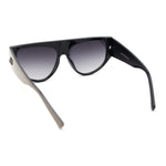 Womens Flat Top Futurism Triangular Plastic Thick Arm Sunglasses