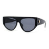 Womens Flat Top Futurism Triangular Plastic Thick Arm Sunglasses