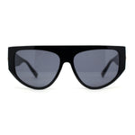 Womens Flat Top Futurism Triangular Plastic Thick Arm Sunglasses