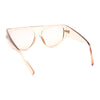 Womens Flat Top Futurism Triangular Plastic Thick Arm Sunglasses