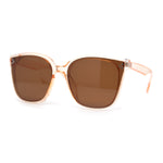 Womens Inset Lens Horn Rim Retro Plastic Chic Sunglasses