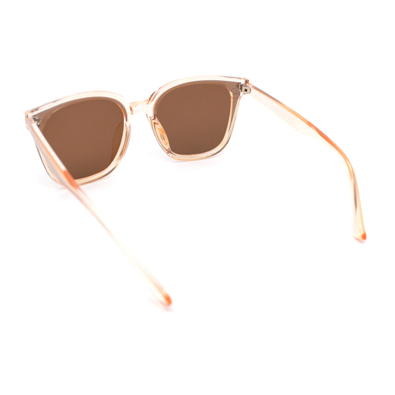 Womens Inset Lens Horn Rim Retro Plastic Chic Sunglasses