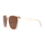 Womens Inset Lens Horn Rim Retro Plastic Chic Sunglasses